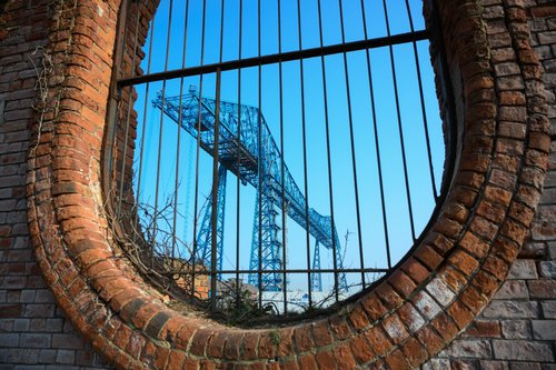 An image of the transporter bridge in middlesbrough