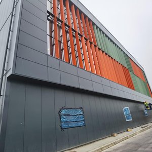 Side of a building with cladding