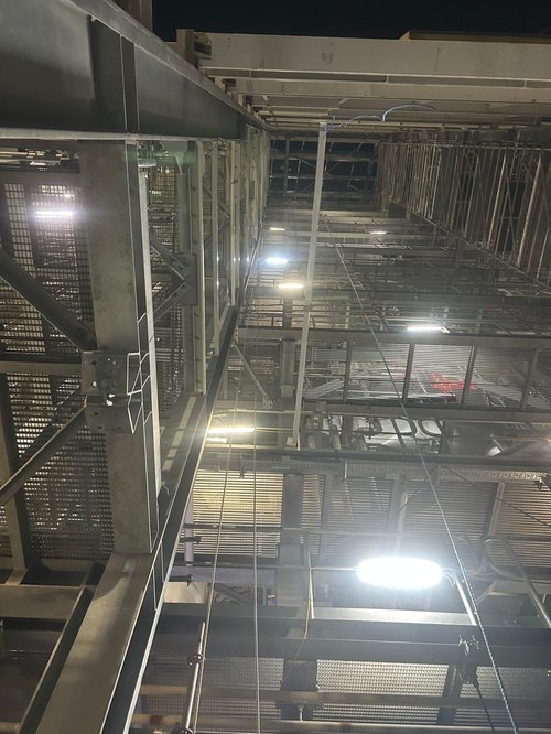 Rope access completed work