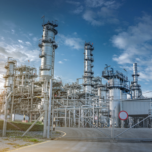 Chemical Plant in a sunrise