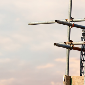 Scaffolding on a building
